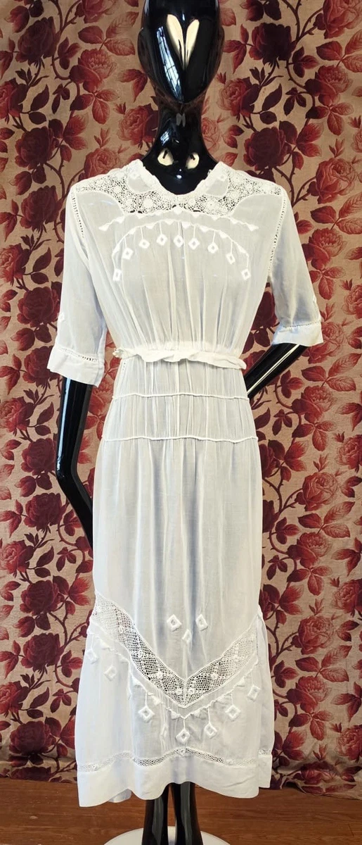 White 1910s Vintage Dresses for Women for sale | eBay