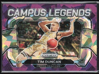 Tim Duncan 2024-25 Panini Prizm Draft Purple Ice /149 #1 San Antonio Spurs