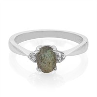Cavill Ring Sterlingsilber 0,61Ct Labradorit Oval 0,03Ct Topas Damen