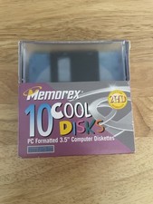 10 Pack Memorex 2HD 3.5" Computer Diskettes PC Format Cool Disks -New Sealed