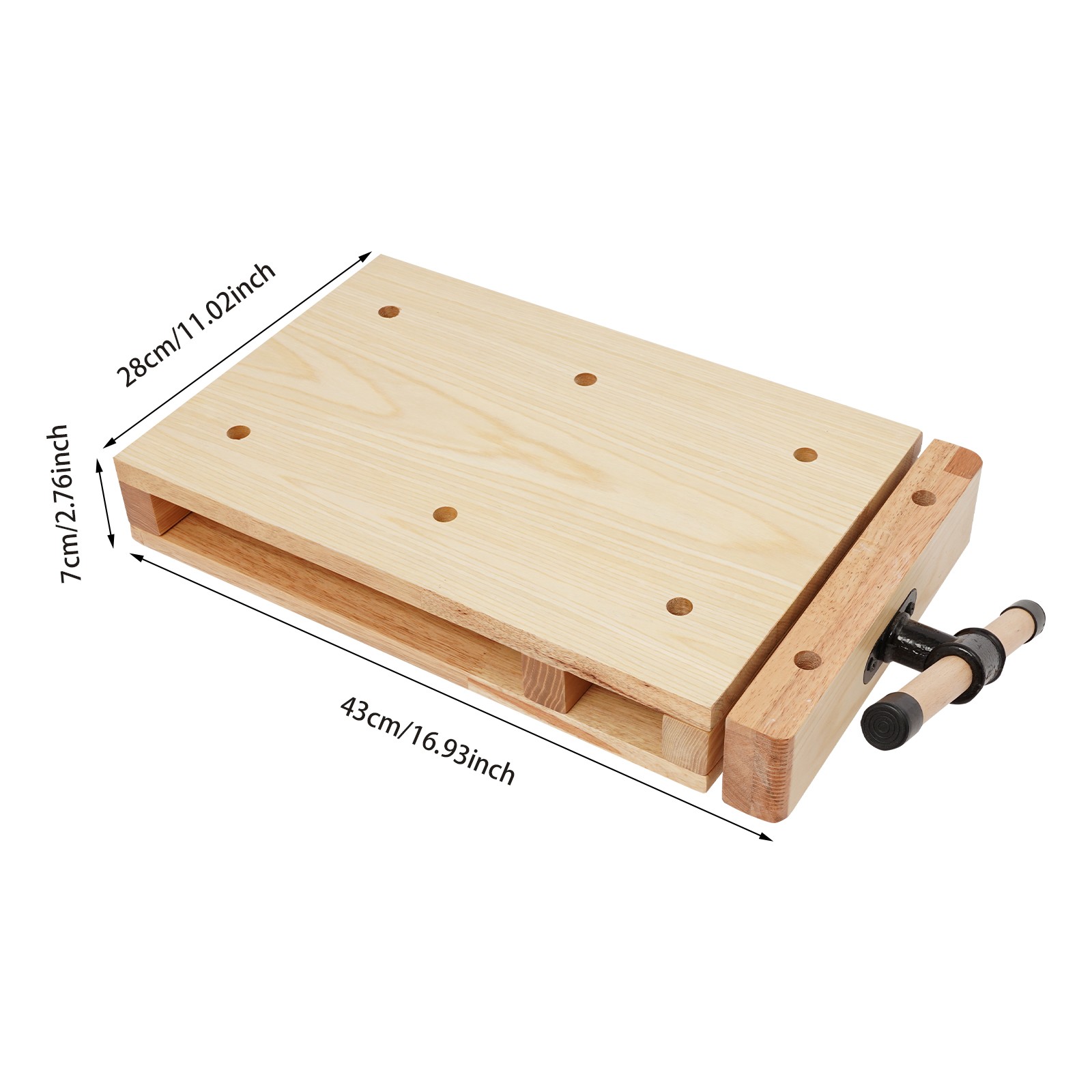 100kg/220.46 lbs Portable Wooden Workbench Woodworking Bench w/C-Type Clips