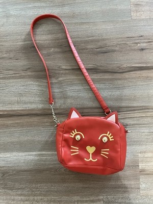 Betsey Johnson Cat Crossbody Purse Red
