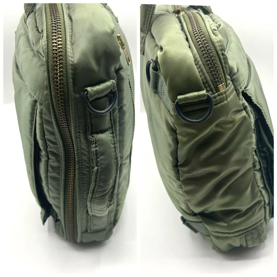 PORTER YOSHIDA TANKER 3 vías bolso de negocios maletín hombro mochila verde Japón Foto 3 de 4