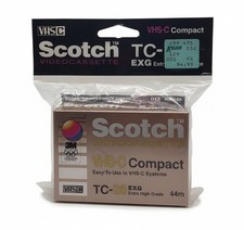 Scotch EXG TC-20 VHS-C Videocassette Extra High Grade 20 Minute Tape 1991
