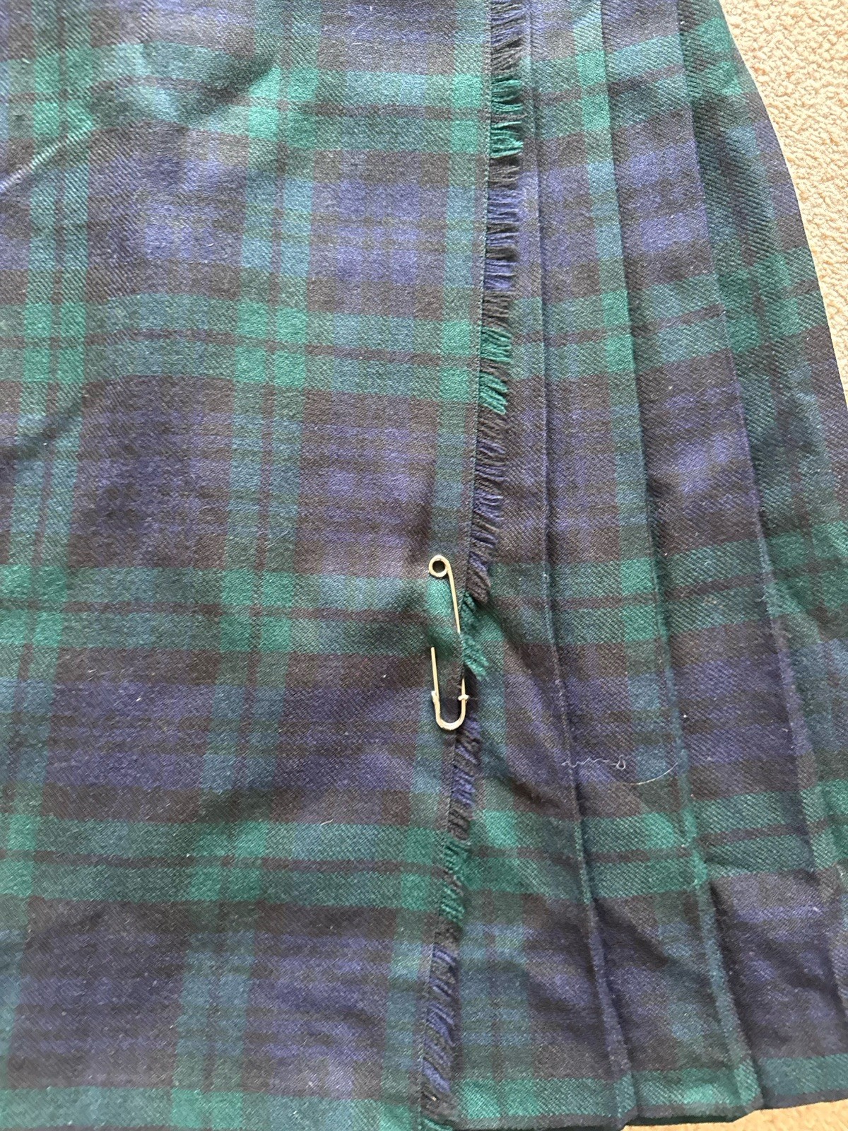 James Pringle Weavers of Inverness Tartan Kilt Skirt 100percent Pure New Wool-Size 12 image 2