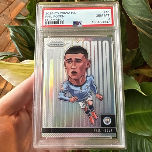 2024-25 Panini Prizm Premier League Phil Foden #16 Prizmania Case Hit SSP PSA 10