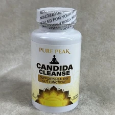 Pure Peak Candida Cleanse Gut & Colon Support 60 Capsules Men & Women