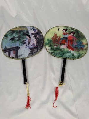 Only Fans! One Pair Of Vintage Chinese Screen Fans