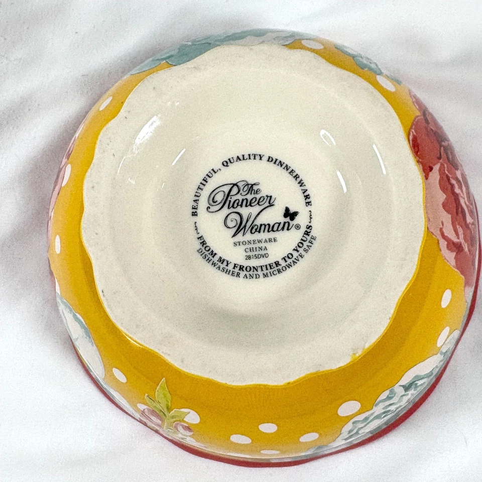 Pioneer Mujer Calidad 4 Cuencos Acanalados, 6" Diámetro, Apto para Lavavajillas y Microondas Foto 3 de 4