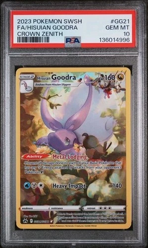 Pokemon Crown Zenith Hisuian Goodra GG21 PSA 10