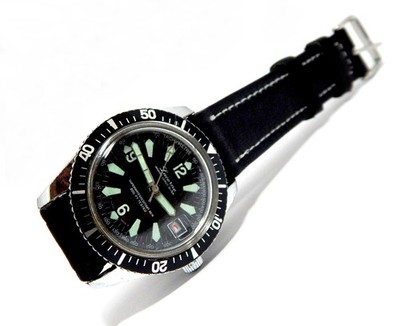 Watch LUCERNE Marine Luxus Diver Hand Winding Case Steel 36mm 1970c Men Working