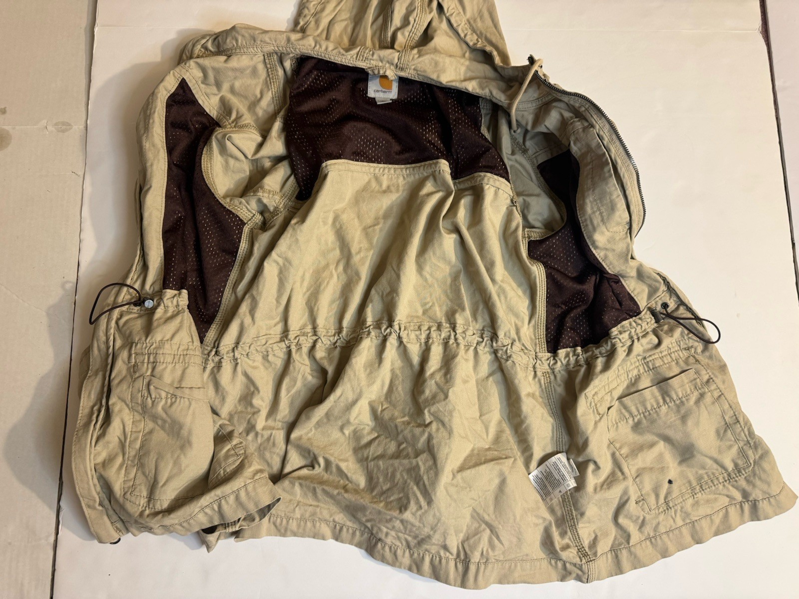 Carhartt Jacket Womens Medium Khaki Tan El Paso Utility Field Ripstop Work Coat thumbnail 15