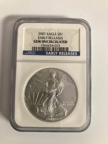 2007 US Silver Eagle $1 NGC Gem Uncirculated Early Release coin