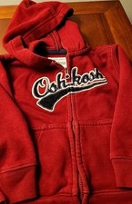Oshkosh B  gosh hoodie full zip top red toddler kids size 24 Months EUC