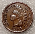■ 1900 INDIAN PENNY ONE CENT ☐ XF Full Liberty