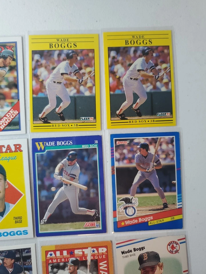Wade Boggs Lote (24) ⚾️🔥 Medias Rojas de Boston, MLB, Topps, Score, Pacific, Fleer Hof Foto 4 de 4