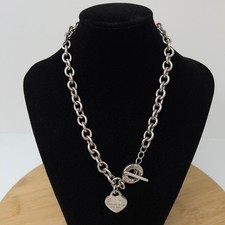 Please Return to Tiffany & Co NY Toggle Heart Necklace 17.5” 925 Sterling Silver