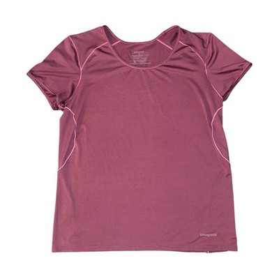 Patagonia Shirt Damen L lila Common Threads Capilene cool Wandern Outdoor Tee