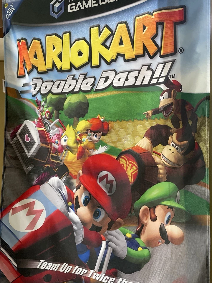 Mario Kart Double Dash 5ft Flag Nintendo Gamecube 2003 Banner Poster - Image 3 of 3