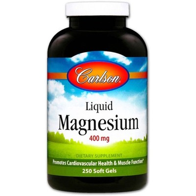 Carlson - Magnesium Gels, 400 mg of Magnesium per Softgel, Heart & Muscle Suppor