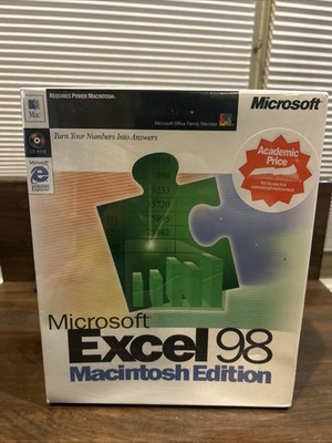 Microsoft Office 98 Macintosh Edition NEW & SEALED Vintage Internet Explorer
