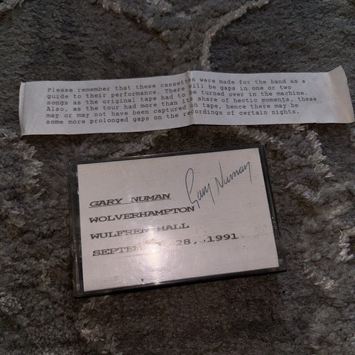 GARY NUMAN Signed Wolverhampton Concert Live ORIGINAL 1991 CASSETTE TAPE RARE - Picture 2 of 4