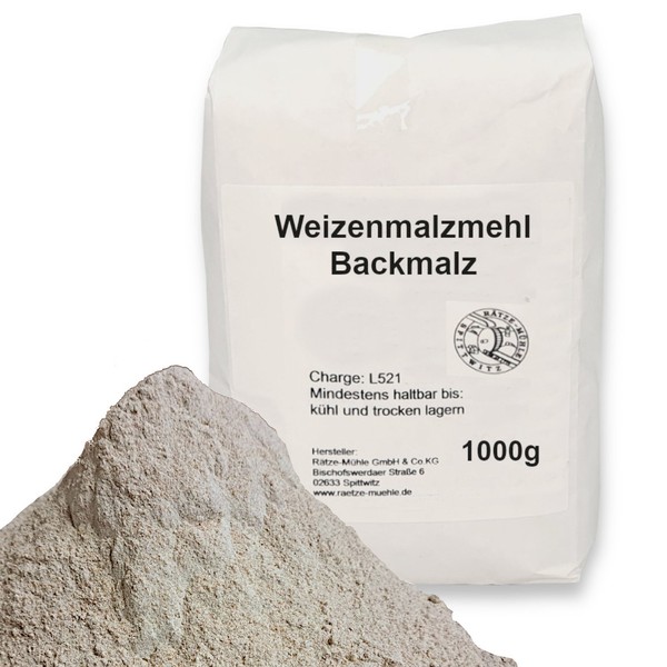 Weizenmalzmehl 1 Kg Maltofarin Backmalz Malzmehl Backen Brot BröTchen Mehl-image