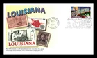 US COVER LOUISIANA GREETINGS FROM AMERICA FIRST DAY ISSUE MYSTIC CACHET