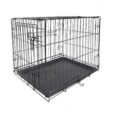 Vibrant Life Wire Dog Crate, Single-Door, Divider and Leak-Proof Tray, Metal