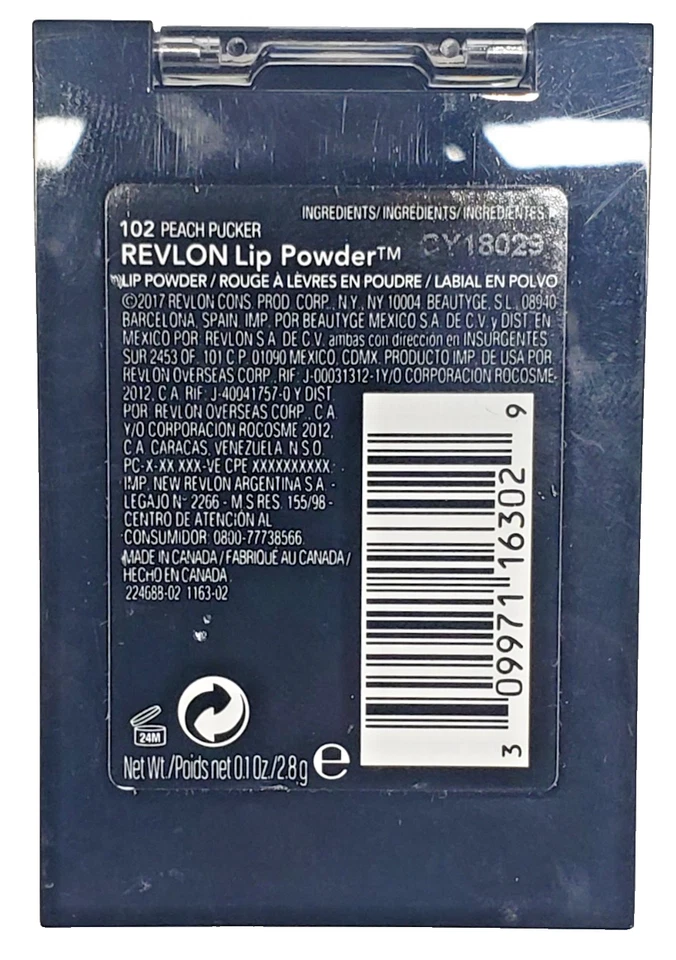 NEW Revlon Color Charge Lip Powder  PALLETTE -102 Peach Pucker - Image 2 of 2