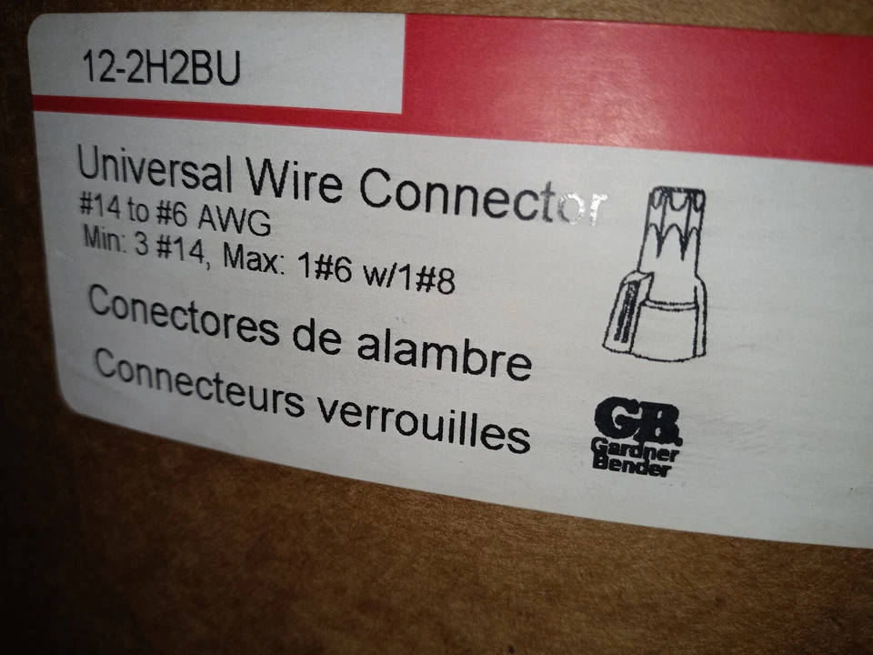 1000 БОЛЬШИХ СЕРЫХ ШЕСТИГРАННЫХ СОЕДИНИТЕЛЕЙ ПРОВОДОВ GARDNER 6-14 AWG - Изображение 4 из 4