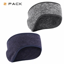 2packs Polar Fleece Ear Warmer Headband Winter Running Headband Fleece Earband