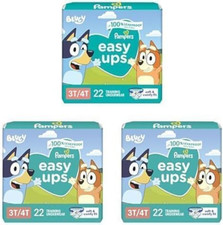 Easy Ups Training Pants for Boys  Girls, Size 3T-4T, 22 Count