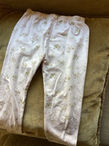 Jamie Kay Organic Cotton Children's Leggings Cream Light Pink Bunny Floral 8Y - Picture 3 of 4