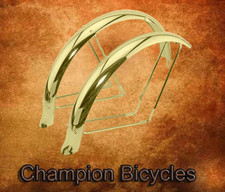 ORIGINAL 26 FLARED ADJUSTABLE BALLOON FENDER SET GOLD.