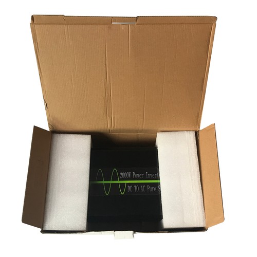 Inversor de potencia de onda sinusoidal pura 2000 W 4000 W 12V/24V/48V a 120V/220V LCD USB USB - Imagen 9 de 15