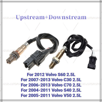 Upstream+Downstream Oxygen O2 Sensor For 2004-2013 Volvo C30 S40 S60 C70 2.5L