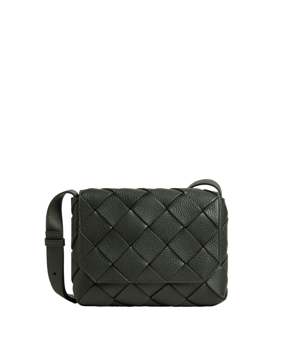 BOTTEGA VENETA Diago Small $3000 Dark Green Grained Leather