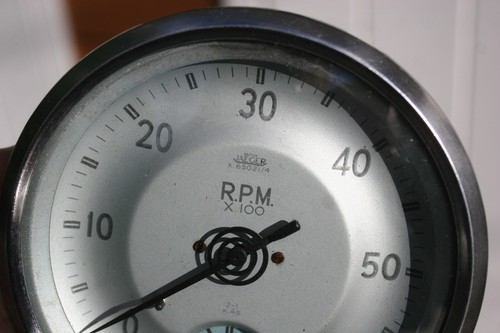 MG TD TC Vintage 6K 6000 RPM Tachometer w/ Clock - X.65021/4 - Picture 8 of 15