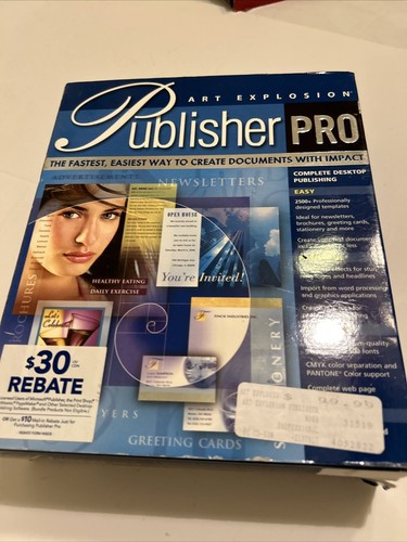 Art Explosion Publisher Pro Digital Photo Edition Photo Impact Pro 2004 Box NEW