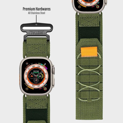 Alpine Loop do Apple Watch Ultra Band 49mm 40mm 45mm 41mm 38mm 40 Taktyczny Nylo - Zdjęcie 3 z 17