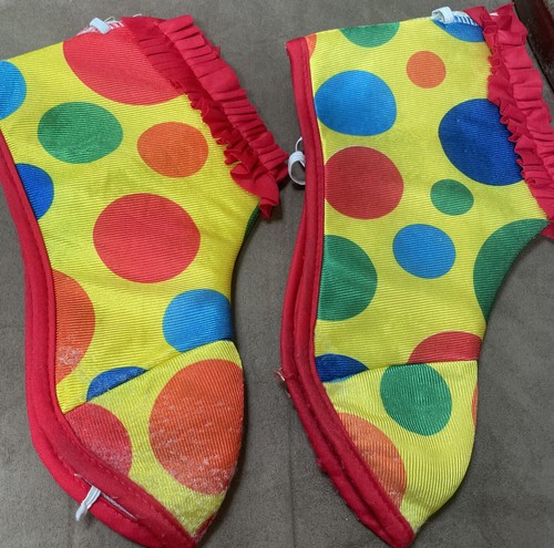 ADULT GIGGLES THE CLOWN FITS TO 14/16 COSTUME DRESS W/HOOPED HEM/ PANTALOONS + - Picture 3 of 5