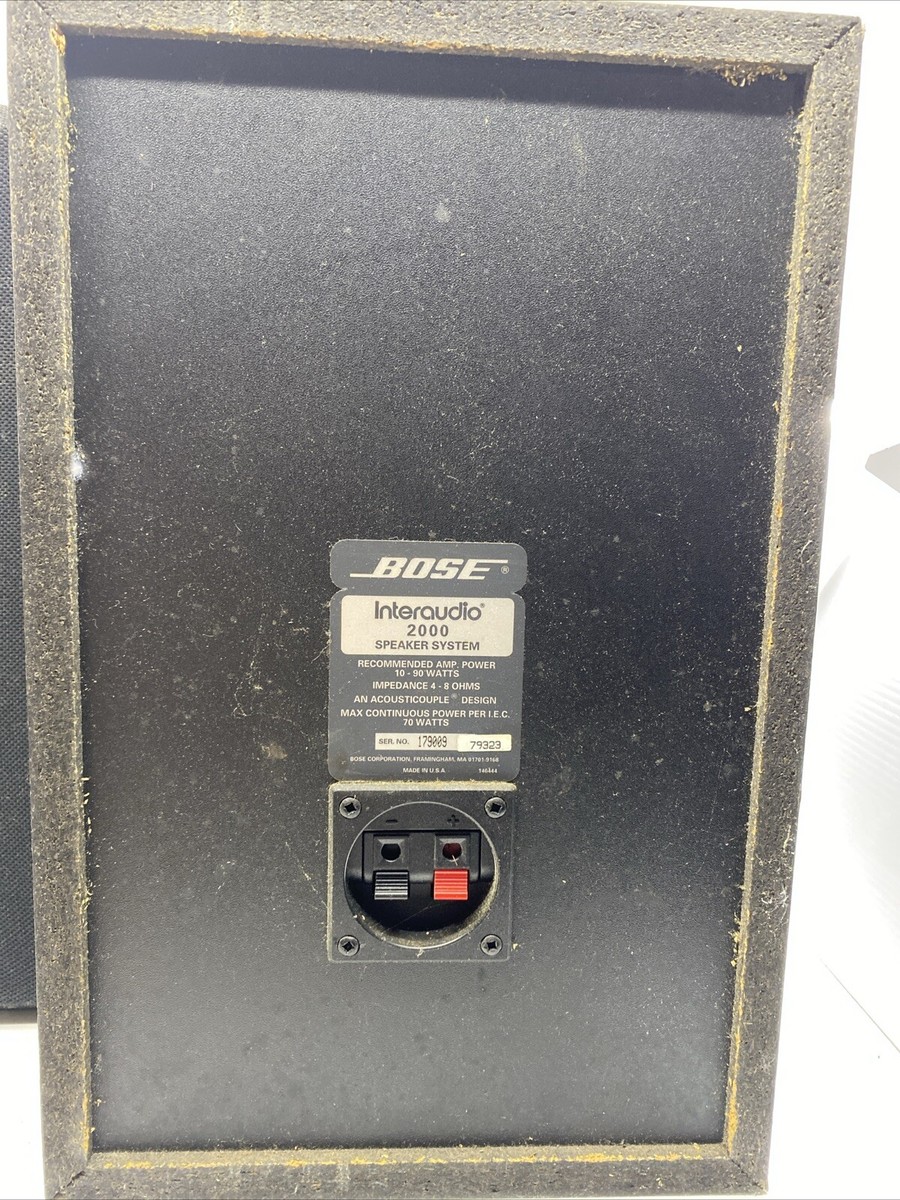 Bose Interaudio 2000 2-Way Bass Reflex Stereo Speakers 10-90 Watts Bose Interaudio 2000 2-Way Bass Reflex Stereo Speakers 10-90 Watts