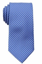 Men's Pool Blue Polka Dot Necktie Business Weddings Formal Prom