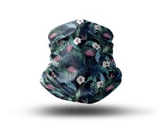 Washable Fabric Face Cover Gaiter Unqiue Print Tropical Flowers Design EU Made