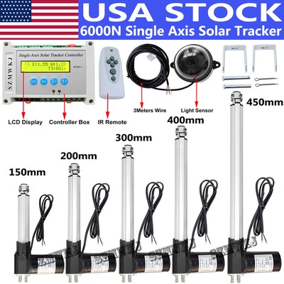 6000N Single Axis PV Solar Panel Tracking LCD Controller Sunlight Tracker System