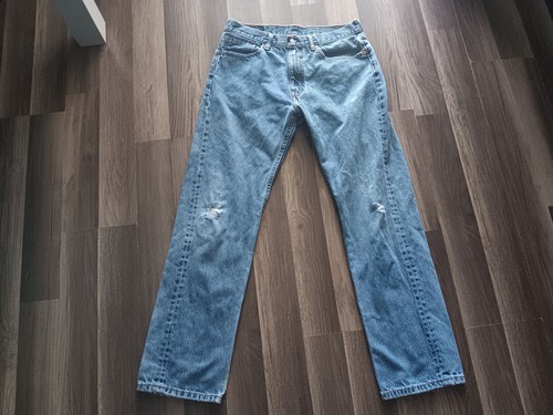 Levis 505 men SZ 33X32 (actual SZ 31X30) blue worn distressed jeans. II - 第 1/22 張圖片