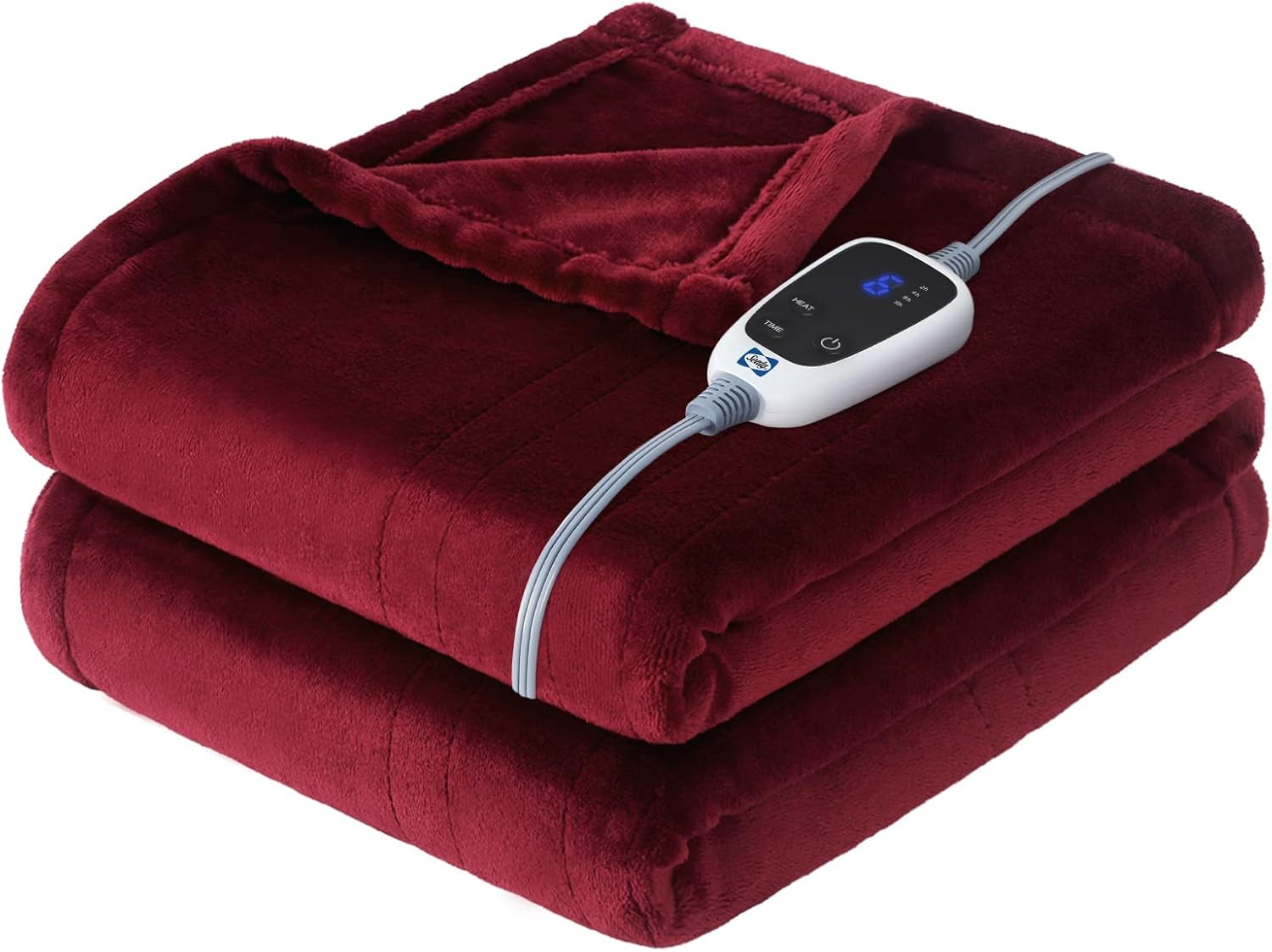 Heated Blanket Throw, Soft Flannel Electric Blanket with 6 H