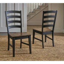 Stormy Ridge Ladderback Chair with Wood Seat