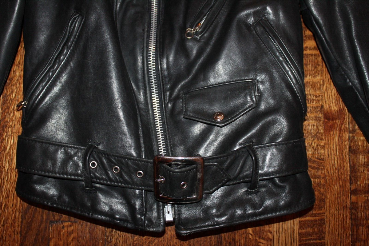80's Schott Perfecto 118 Double Leather Riders Jacket Size 80's Schott Perfecto 118 Double Leather Riders Jacket Size